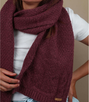 bufanda granate trenza Antonia Scarf maroon